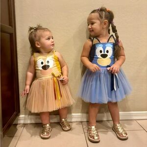 Kids Cartoon Character Costume Set - Yellow and Blue